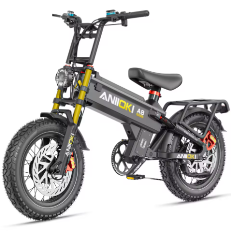 Aniioki 成人電動自行車，5400W 雙電機，52V，20 吋加厚輪胎，Aniioki A8 Pro Max