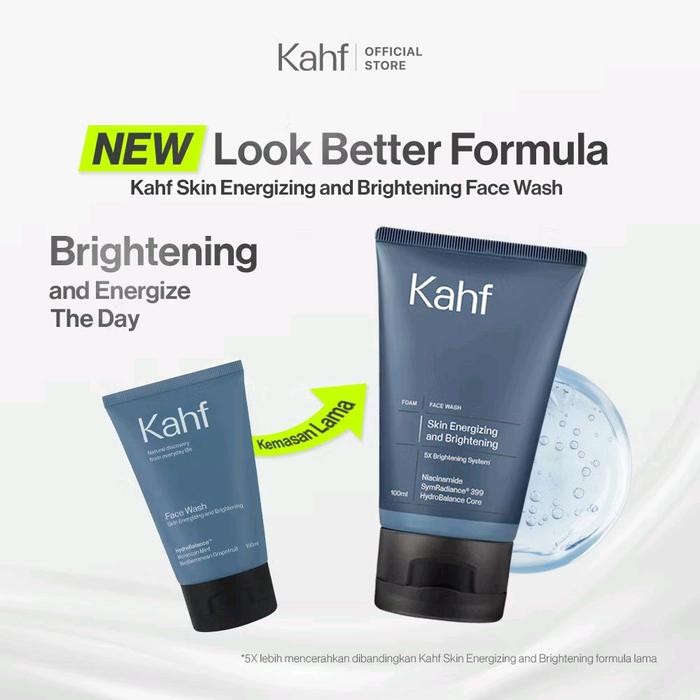 Kahf 男士活力亮膚潔面乳 100ml - 提亮膚色，清潔毛孔 - 適合所有膚質 - 排名第一的男士潔面乳