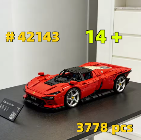 酷紅跑車積木組 42143，生日禮物佳選，相容於樂高積木，共 3778 塊