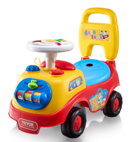 SucceBuy幼兒推車，可坐可站，配備音樂、方向盤和座椅下方收納空間，適合1-3歲兒童